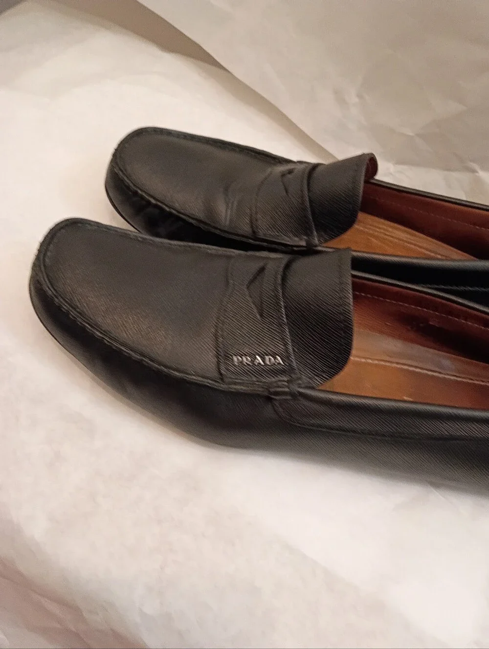 Mens Prada Black.Loafer Shoes UK.9.us 9.5
